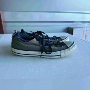 Converse All Star Sneakers Men 8 Women 10 Gray Navy Blue 9137695F Low Top Shoes